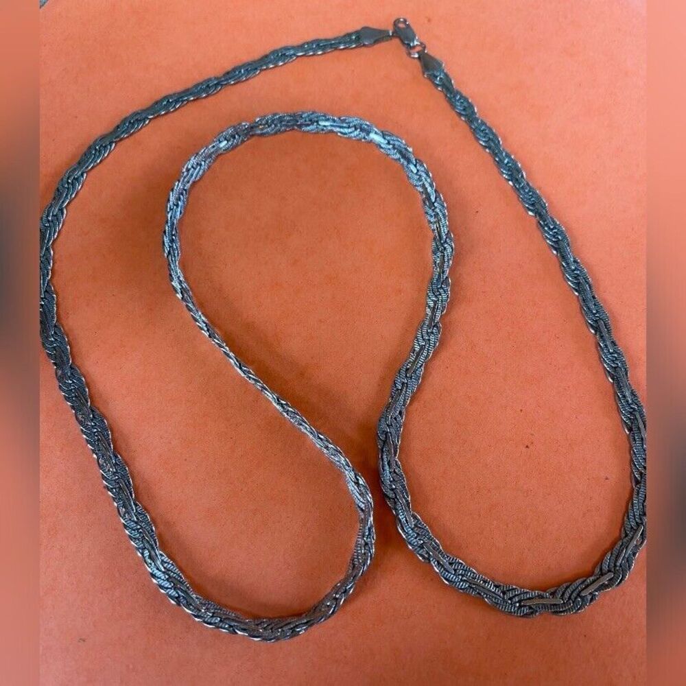 Vintage Necklace Chain Women’s 28” Silver Tone